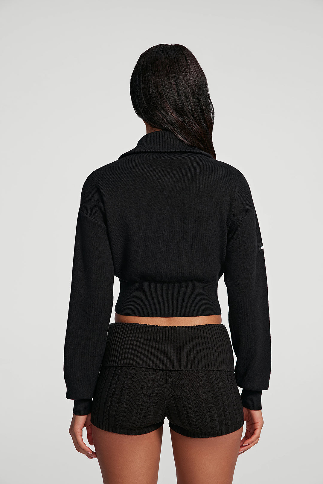 Knit Cropped Zip-Up Jacket - Image 3
