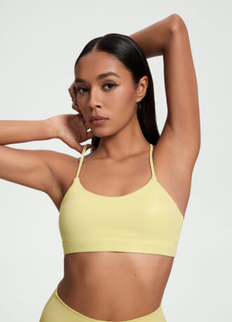 Faux Leather Crossback Top