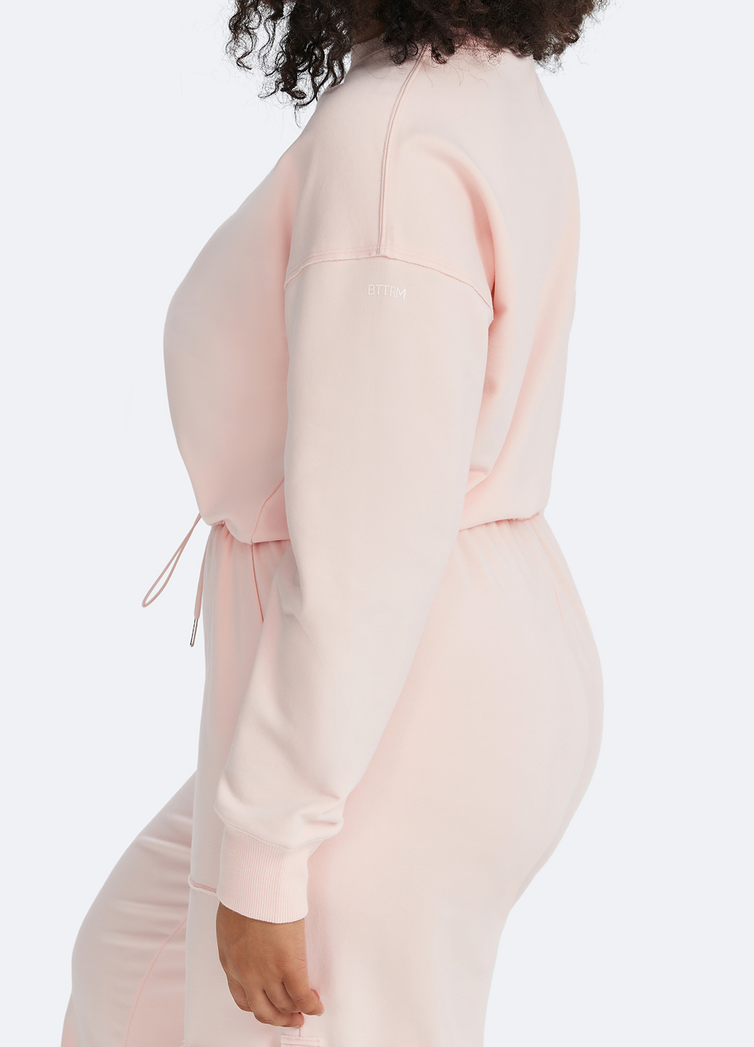 Cropped Sweatshirt with Drawstring - Image 10