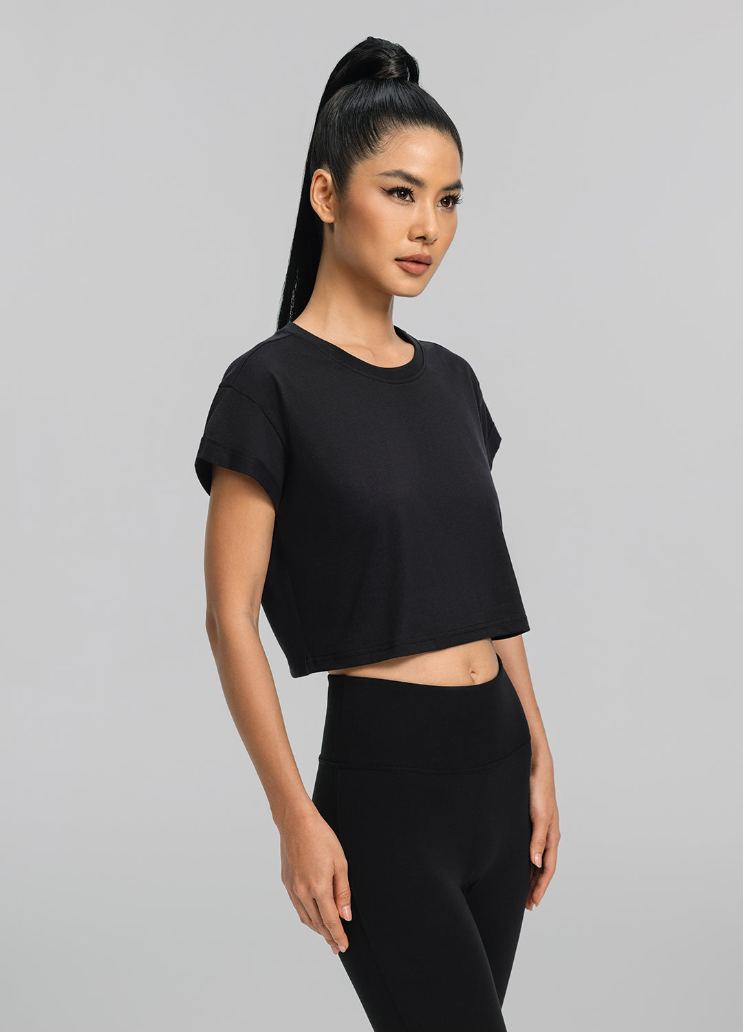 Cropped Cotton T-Shirt - Image 4