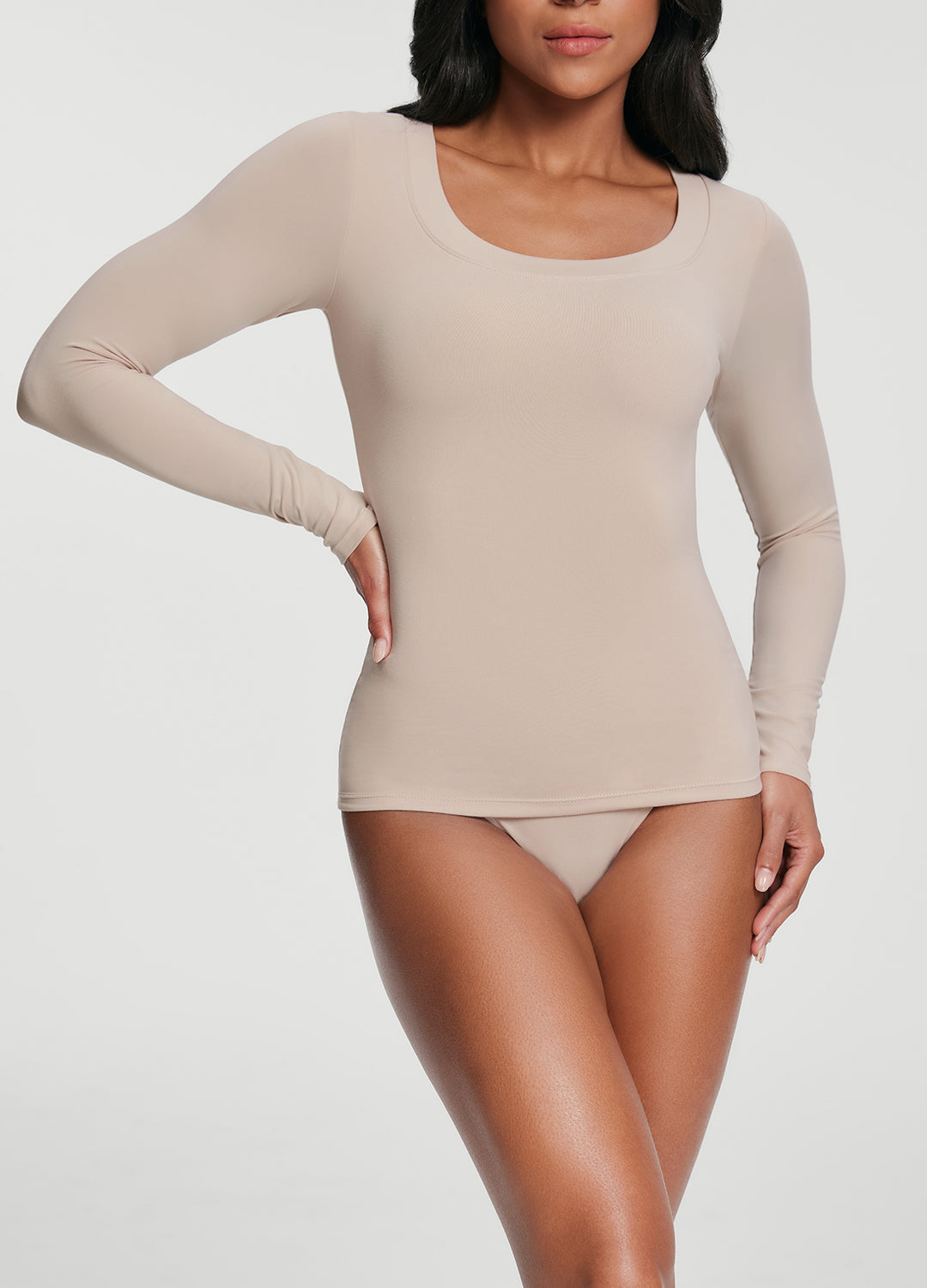 Scoop Neck Long Sleeve Top - Image 4