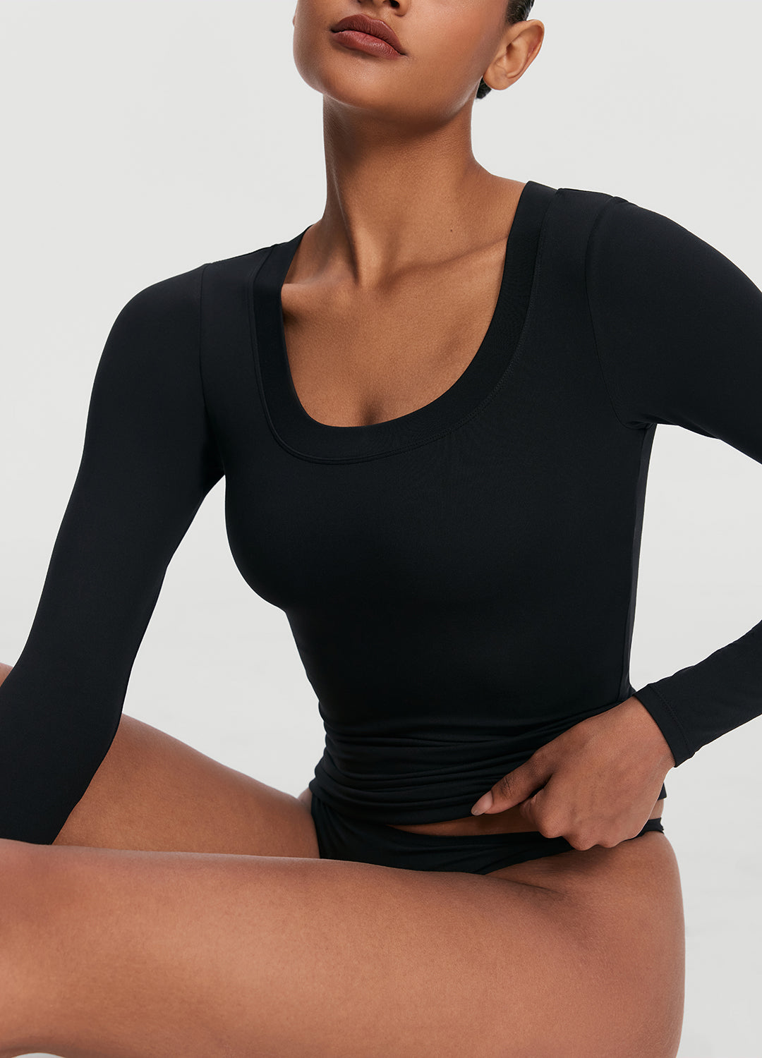 Scoop Neck Long Sleeve Top - Image 4