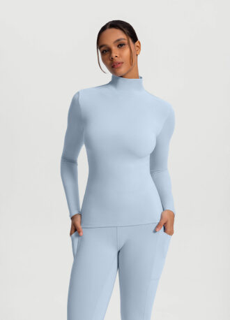 Mock Neck Long Sleeve Top