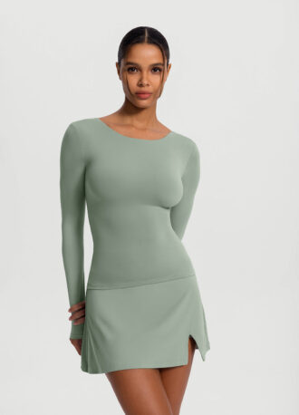 Open-Back Long Sleeve Top