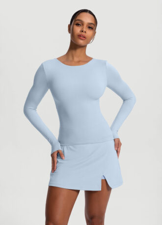 Open-Back Long Sleeve Top
