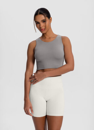 High Neck Cropped Tank Top