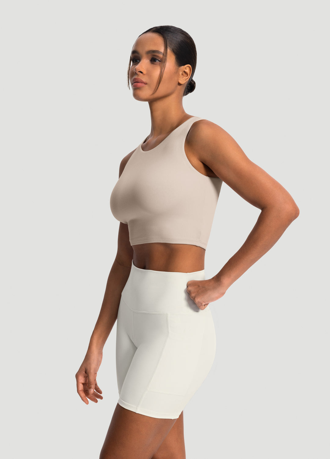 High Neck Cropped Tank Top - Image 2