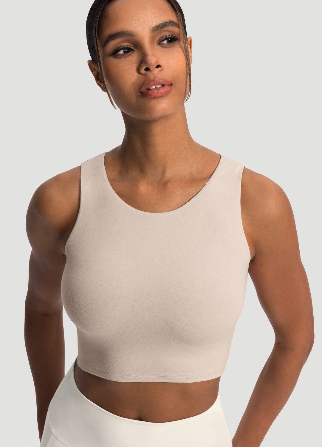 High Neck Cropped Tank Top - Image 4