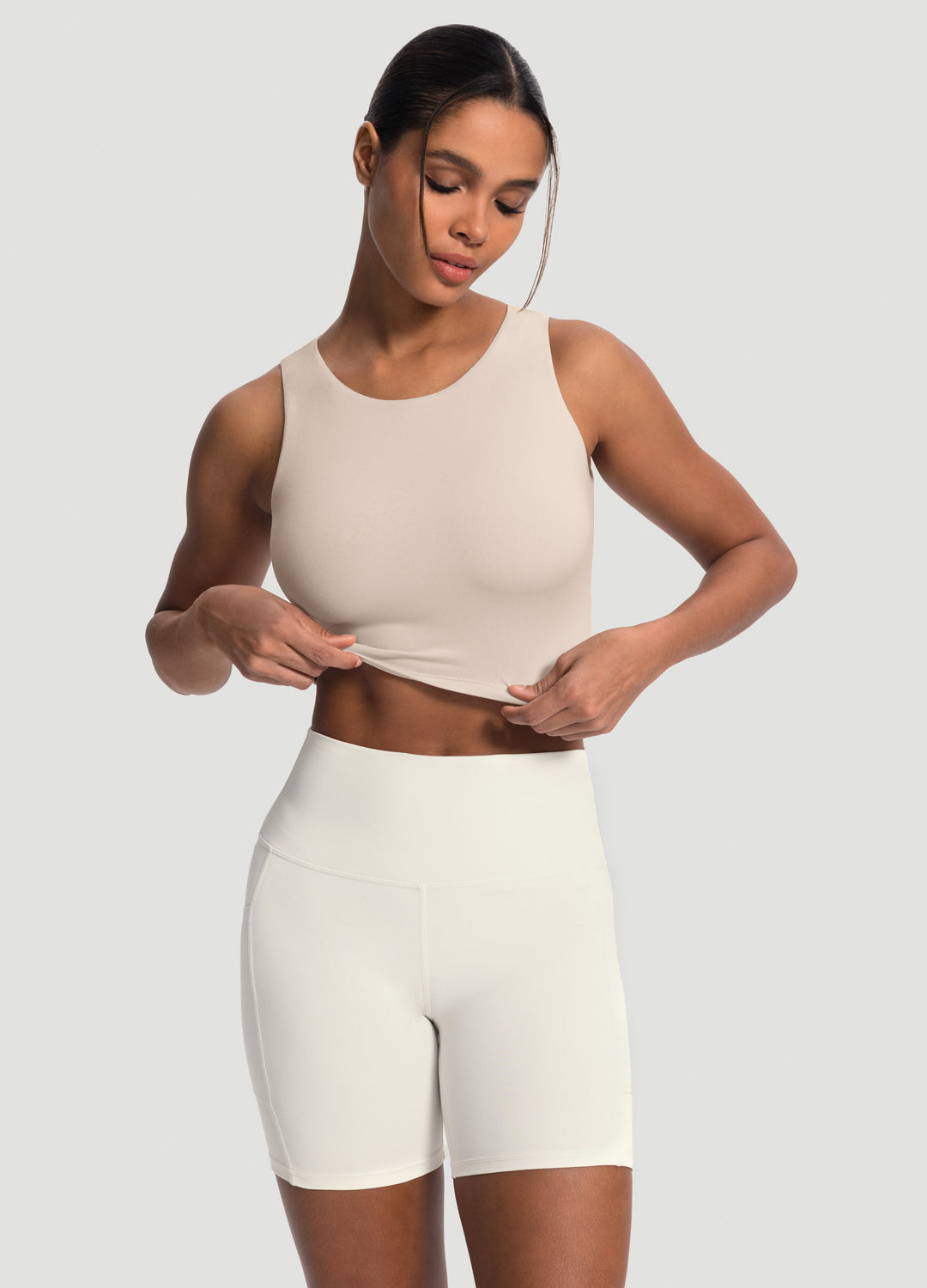High Neck Cropped Tank Top - Image 5