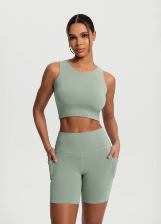 High Neck Cropped Tank Top
