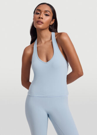 Open Back Halter Tank Top