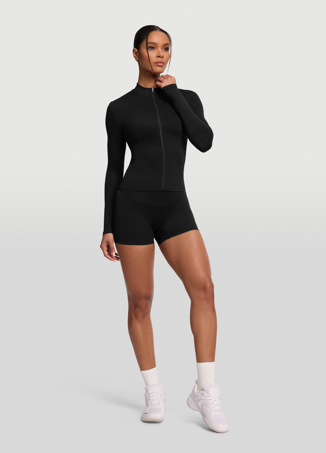 Sleek Zip-Up Long Sleeve Jacket - Image 6