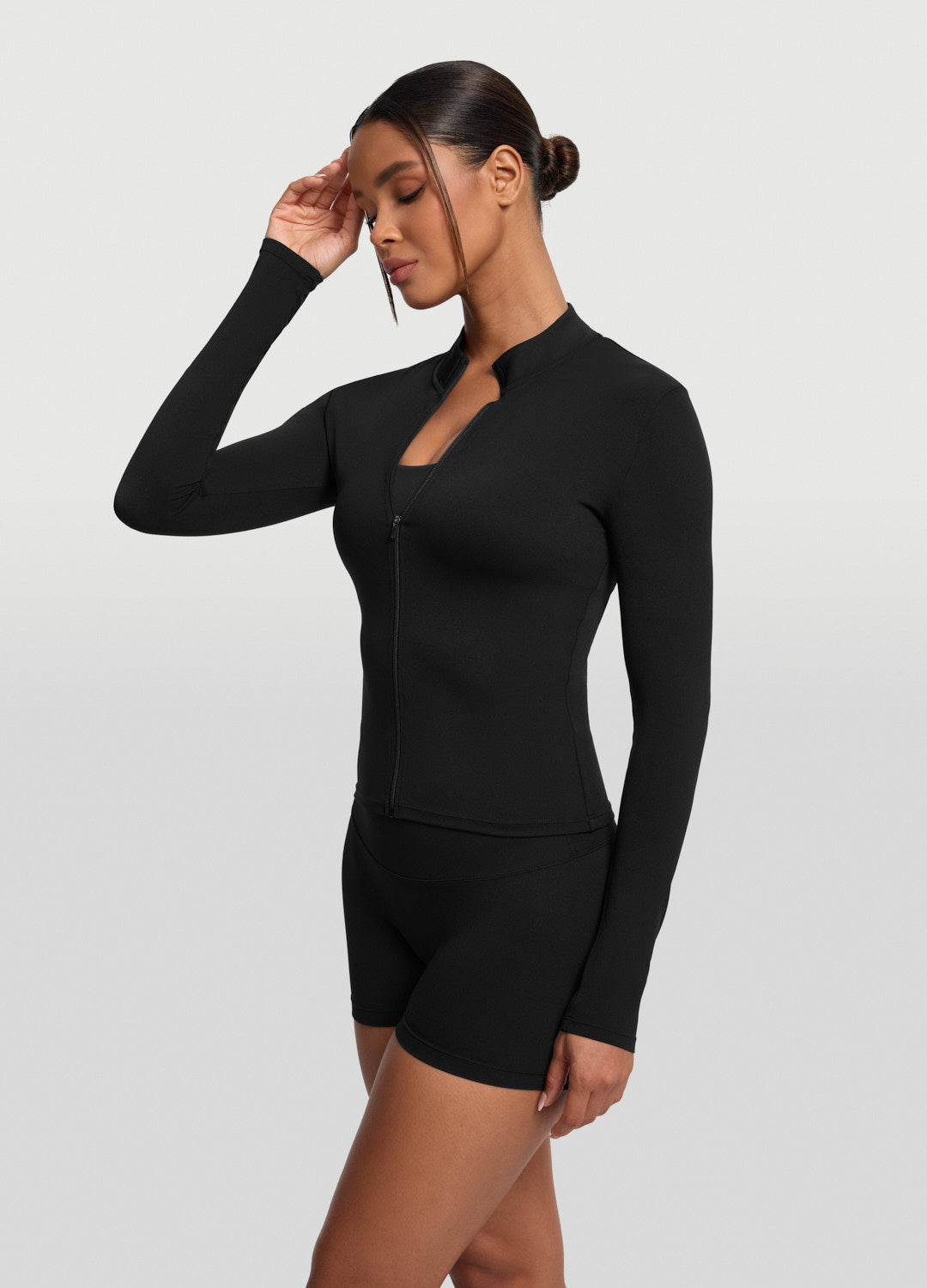 Sleek Zip-Up Long Sleeve Jacket - Image 2