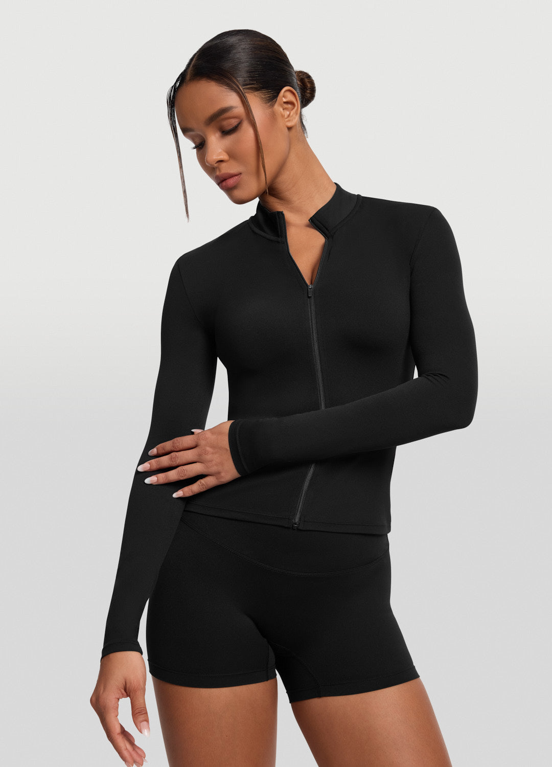 Sleek Zip-Up Long Sleeve Jacket - Image 5