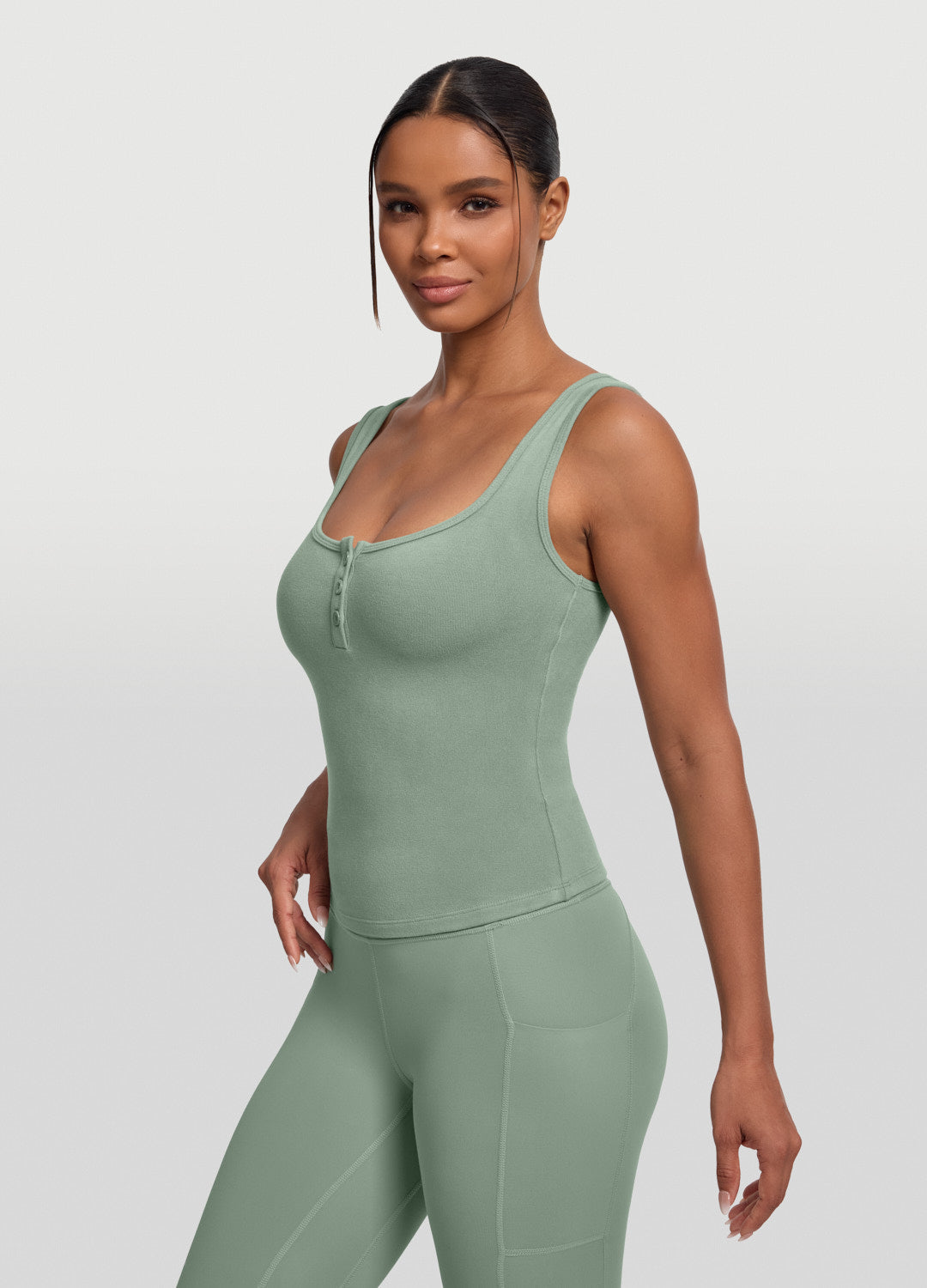 Button Front Tank Top - Image 2