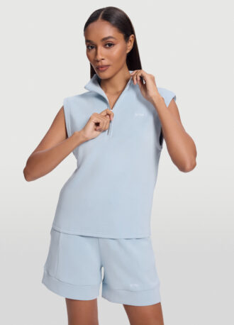Sleeveless Half-Zip Sweatshirt