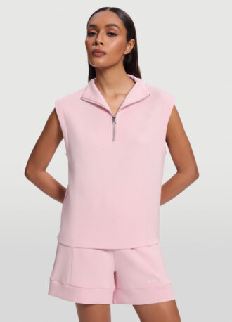 Sleeveless Half-Zip Sweatshirt