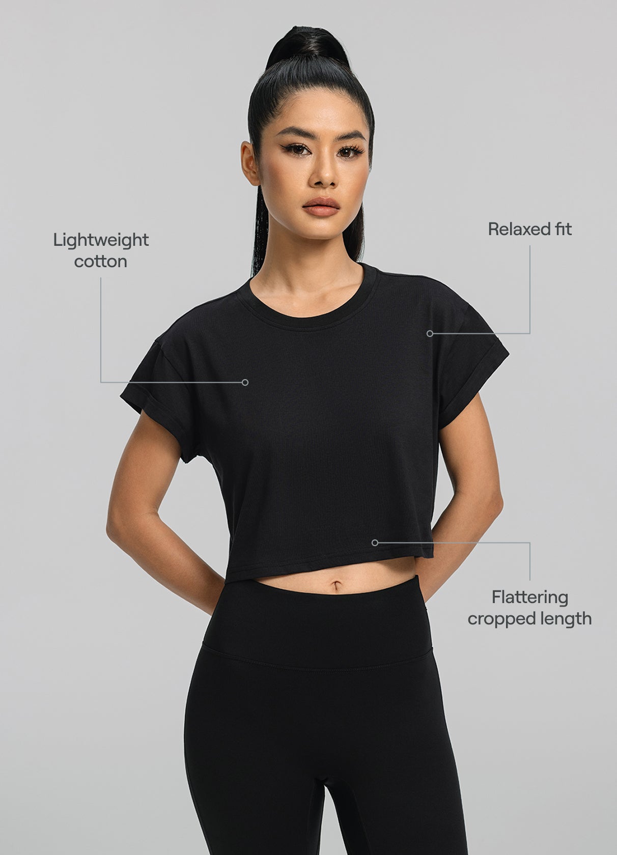 Cropped Cotton T-Shirt - Image 2